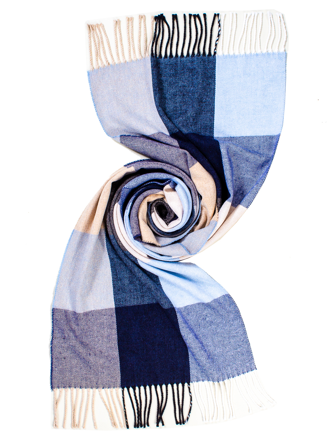 STOLA JACQAUARD MAXI QUADRO 50%CO 50%PC MADE IN ITALY